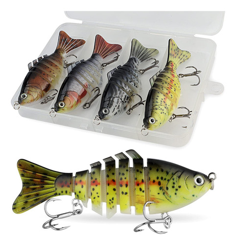 Zacx Seuelos De Pesca Realistas 3d Para Lubina, Trucha, Perc