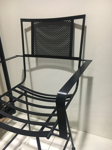 Sillon De Hierro Forja Retro 40cm + Brazos Chapa Exterior