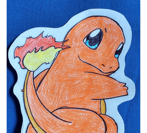 Sticker Casero Charmander Pokémon Bootleg Oa (Usado)