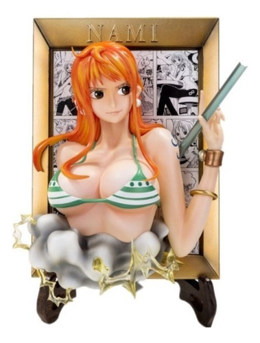 Action Figure One Piece Nami Quadro 3d 10cm Collectible