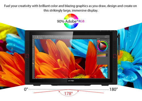Tablet De Desenho Xp-pen Artist24 Pro 2,5 K Com Resolução 23