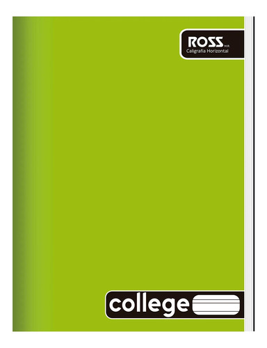 Cuaderno College 80 Hojas Caligrafia Horizontal 10 Unid Ross