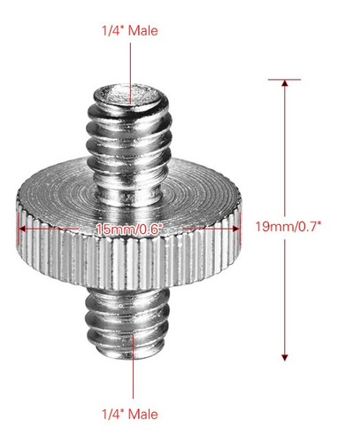 5pcs Padrão 1/4 -20 Masculino Para 1/4 -20 Parafuso Roscado
