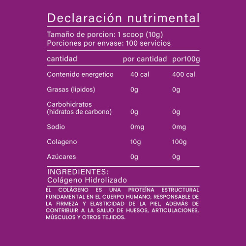 Colágeno Hidrolizado Polvo Dalton Suplements Hs 1 Kg Sabores Limón