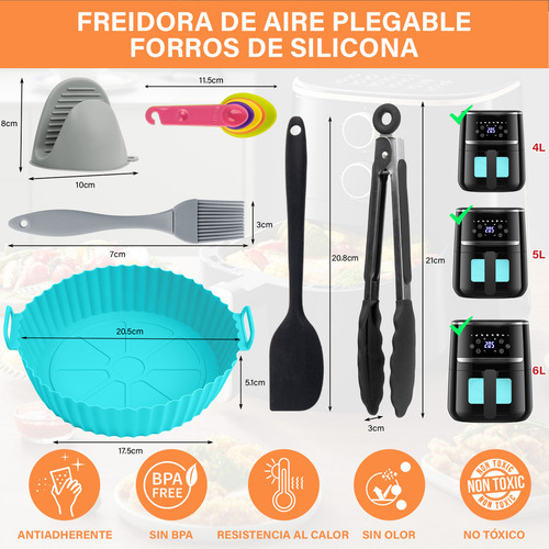 Y Freidora Aire Molde Silicon Reutilizable Tapete Hornear