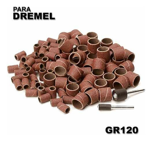 Kit Lixa P/ Micro Retifica Dremel Gr120 1/4+1/2 C/100 Pcs