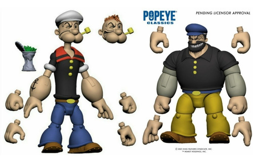 Envío Inmediato Figura Popeye Y Bluto Boss Fight 1:12 