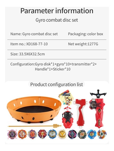 Bey Battling Top Estadio Blade Battle Set-10 Metal Fusion...