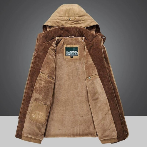 Nnnn Chamarra Polar Con Capucha For Hombre, Abrigo Militar