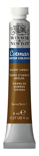 Tubo de pintura em aquarela Cotman Winsor Newton, 8 ml, cor, escolha a cor: Burnt Umber - Toasted Shade