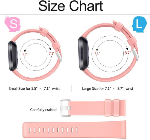 Imagen 4 de 8 de 3 Mallas De Reloj Fitbit Versa 1 O 2 Talle Small