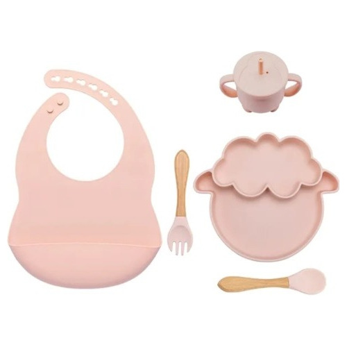 Set De Vajilla Silicona Infantil Libre De Bpa.