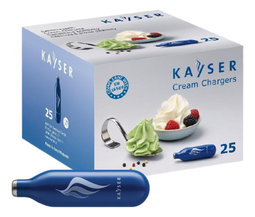 Cargas De Chantilly N2o P/sifon Crema Kayser X25 (igual Isi)