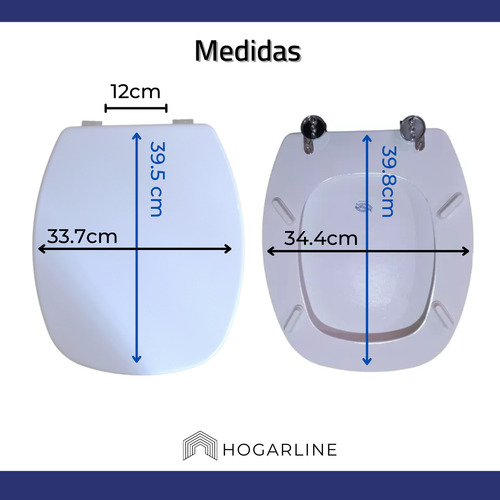 Asiento Inodoro Monaco Madera Laqueada Herrajes Nylon