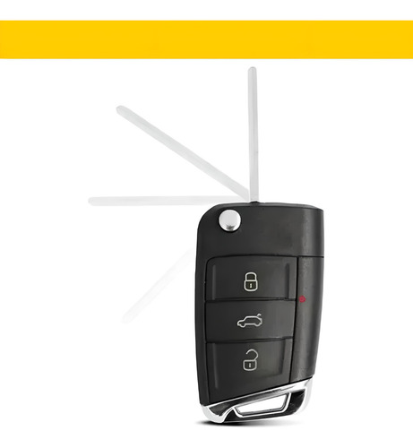 Chave Canivete Gol G5 Fox Polo Adaptação 3 Botões