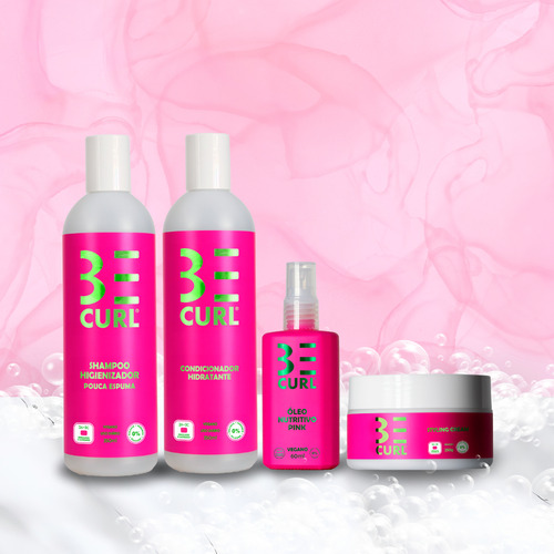 Kit Sh Lowpoo + Cr Pentear Styling Cr Vegano Cachos Be Curl