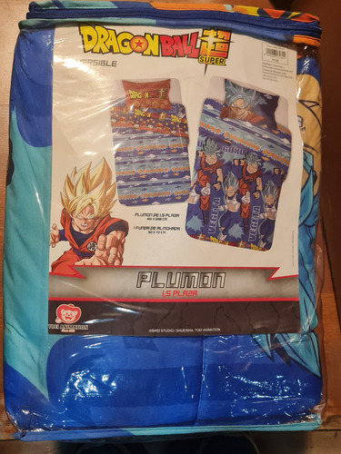 Plumon 1.5 Plazas 185 X 228 Funda 50 X 70 Dragon Ball Super