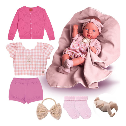 Boneca Bebe Reborn 100% Silicone Menina Realista Cheirinho