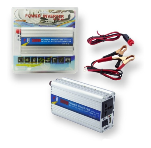 Inversor De Voltaje 12v A 220v, Con Usb, Capacidad 500watt. 