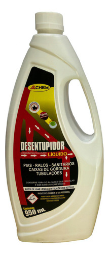 Desentupidor Vaso Sanitário Pias Ralos Liquido 950ml Allchem