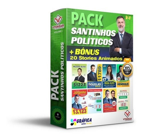 Pack Santinhos Políticos Editável - Coreldraw!