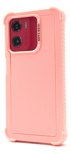 Funda Case 3 En 1 Para Moto G05 Protector 360 Uso Rudo Duro Rosa Moto G05