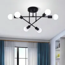 Comprar Yuju Lámpara De Techo Moderna Colgante Negro 6luces Iluminación Con capacidad para 6 focos Diseñada para lámparas E27