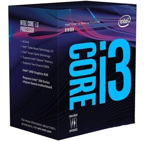 Procesador Intel Core I3 8100 3.6 Ghz Quad Core 6 Mb 1151