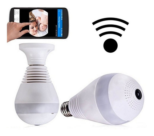 Imagen 2 de 2 de Bombillo Camara Wifi
