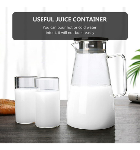 Jarra De Agua Fría De Vidrio De 1500 Ml, Hervidor De Agua Tr
