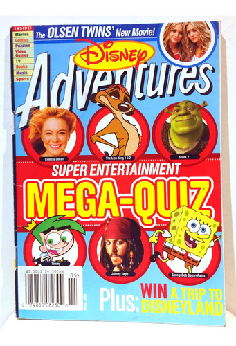 Revista Disney Adventures El Rey Leon Bob Esponja 