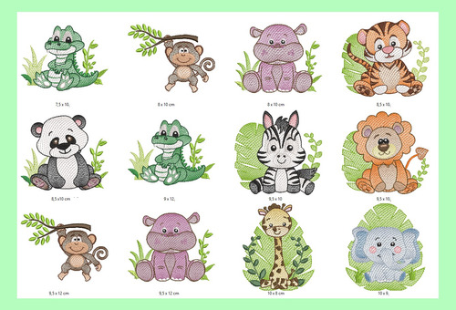 49 Matrices P/ Bordadora De Animales Safari