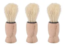 Comprar Set X 3 Brocha Afeitar Barba Hombre Mango Madera Barber