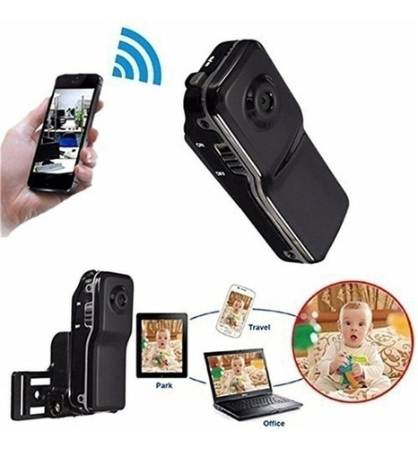 Md80 Mini Dv Videocámara Dvr Videocámara Motocicletas Came Color Negro