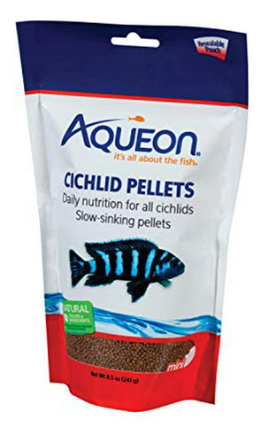 Aqueon Cíclidos Alimentación Mini Pellets, ******* Onzas.