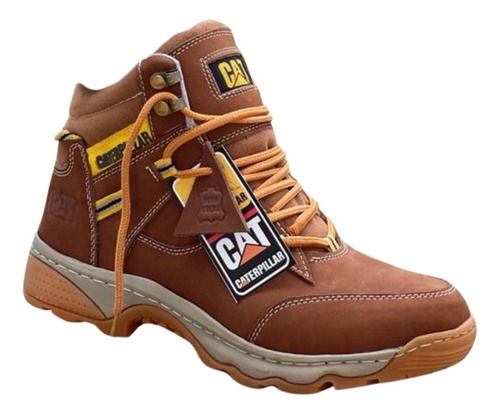 Botas Hombre Cuero Caterpillar Outdoor Suela Caucho Cosida