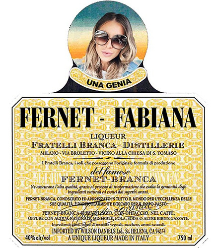 8 Etiquetas Autoadhesivas Personalizadas Fernet Branca 750