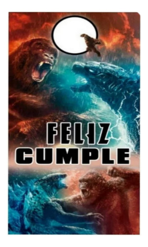 Godzilla Vs Kong Decoracion Articulo Fiesta Lona Cumpleaños