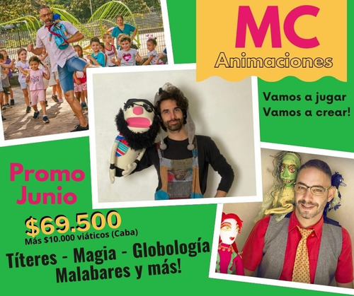 Animación Infantil Títeres Magia Globología Malabares