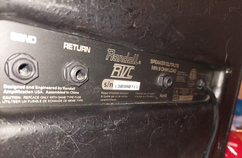 Amplificador Randall Rvc Para Guitarra Gibson Sg Les Paul Negro (Usado)