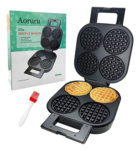 Máquina De Gofres Belga Antiadherente Aoruru Para Hacer Gofr