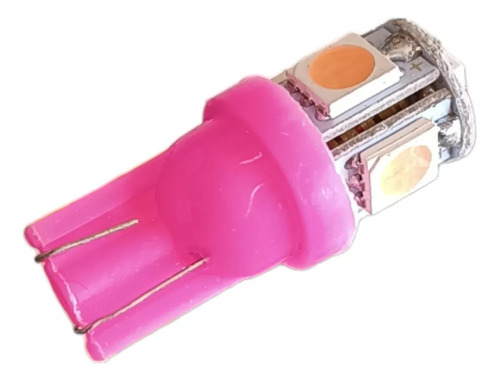 X2 Led T10 Rosada / Cola De Pez 12v