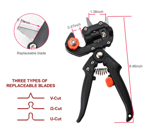Imagen 4 de 9 de Herramientas De Injerto Profesional Grafter Podadora Kit De