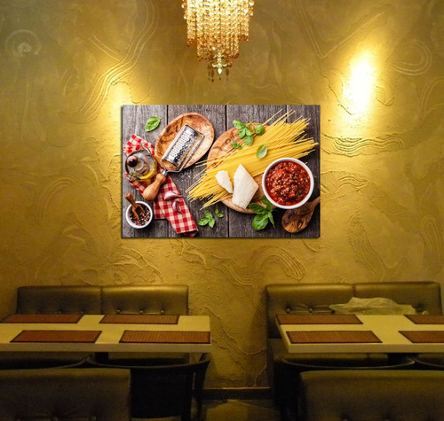 Cuadro 60x90cm Pastas Cocina Comida Chef Resto