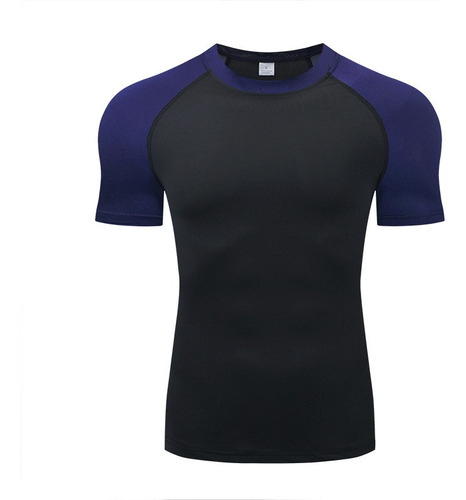 Playera Deportiva Hombre Elástico Transpirable Manga Corta