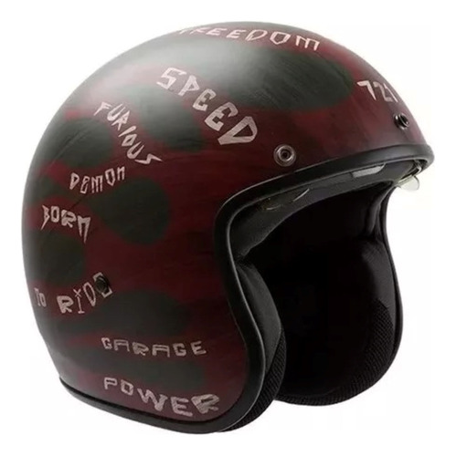 Casco Hawk 721  Flama Verde/bordo (t,l) - Motordos