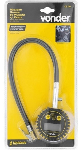 Imagem 2 de 5 de Medidor Digital De Pressão P/ Pneus 200 Psi 13,8 Bar Vonder
