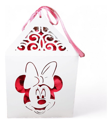 25 Cajas Caladas Mickey O Minnie Personalizadas