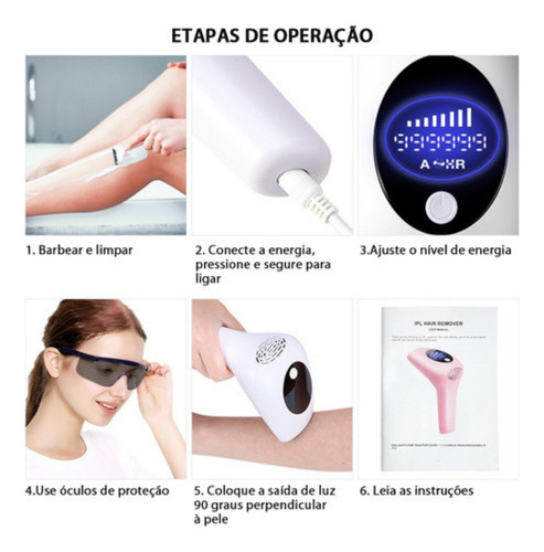 Depilador A Laser 900 Mil Pulsos Portátil Indolor