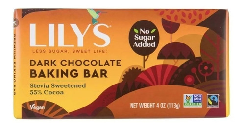 Lily's Barra De Chocolate Oscuro Sin Azúcar Añadida 113 Grs